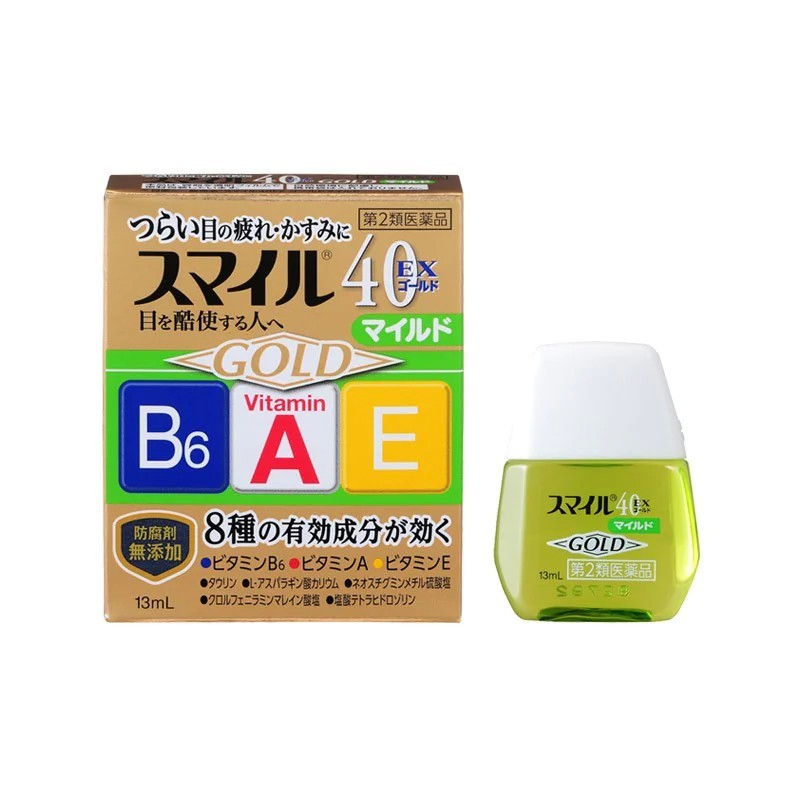 Lion Smile 40EX GOLD Mild Eye Drops | StoreJPN gently cooling eye drops