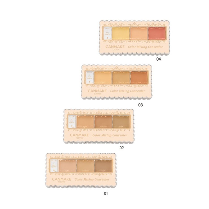 Canmake Tokyo Color Mixing Concealer SPF50 PA++++ | StoreJPN makeup palette