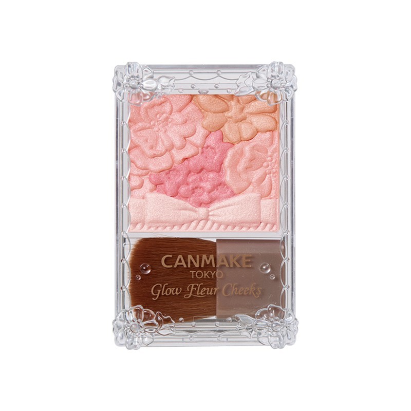 Canmake Glow Fleur Cheeks | StoreJPN japoński róż do policzków z pędzelkiem