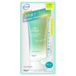 Rohto Skin Aqua Tone Up UV Essence Mint Green SPF50+ PA++++ | StoreJPN color-correcting sunscreen for face