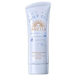 Shiseido ANESSA Mineral UV Sunscreen Mild Gel SPF35 PA+++ | StoreJPN Mineral sunscreen gel for sensitive skin