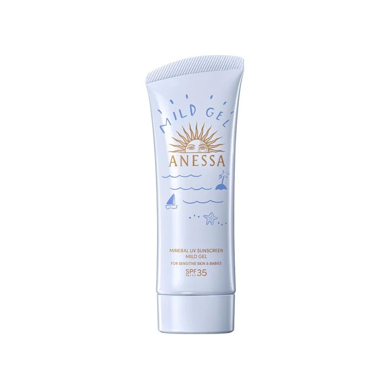 Shiseido ANESSA Mineral UV Sunscreen Mild Gel SPF35 PA+++ | StoreJPN Mineral sunscreen gel for sensitive skin
