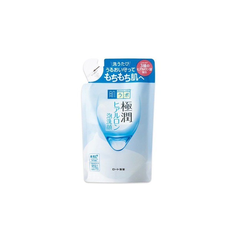 Rohto Hada Labo Gokujyun Hyaluronic Bubble Face Wash Refill | StoreJPN Cleansing